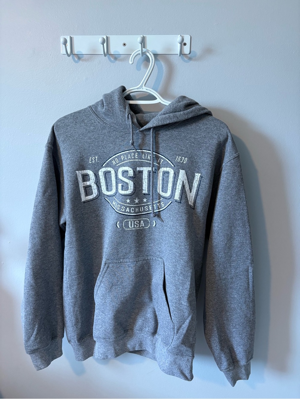 Gildan Gray Boston Pullover Hoodie